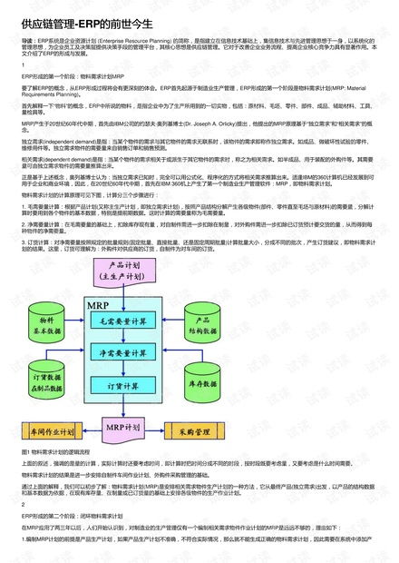 ERP中的供應(yīng)鏈管理 前世、今生與未來(lái)資源探索